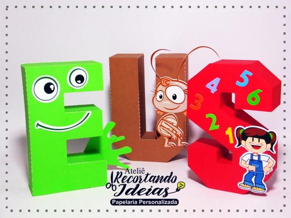 Letras 3D Galinha Pintadinha