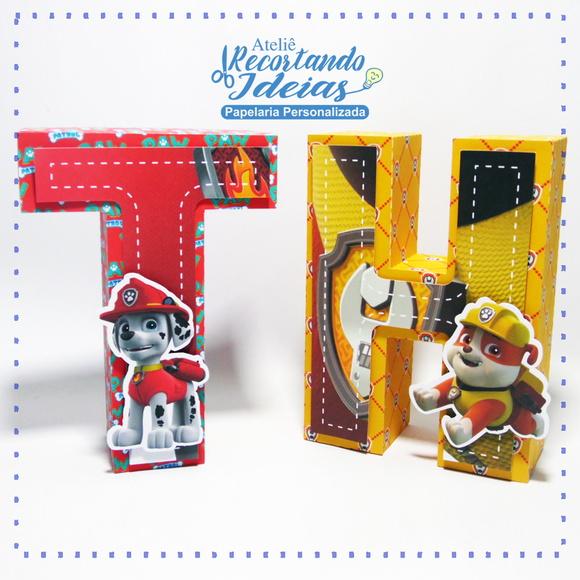 Letras 3d patrulha canina