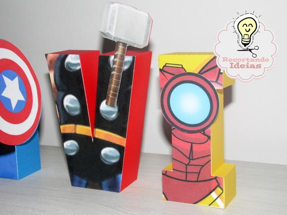 Letras 3D Os Vingadores
