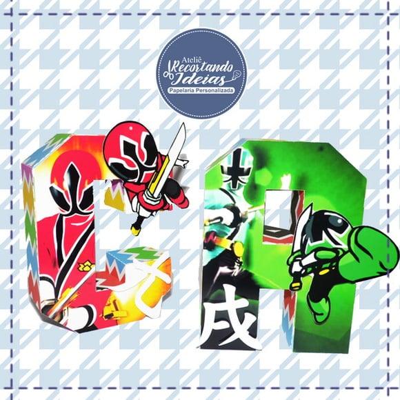 Letras 3D Power Ranger
