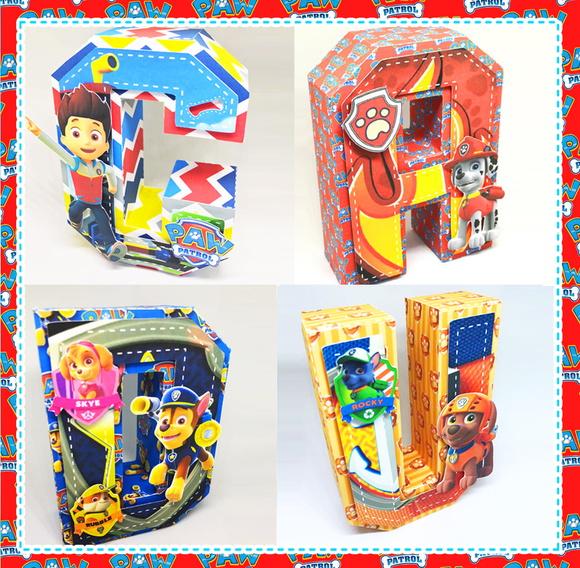 Letras 3D Patrulha Canina