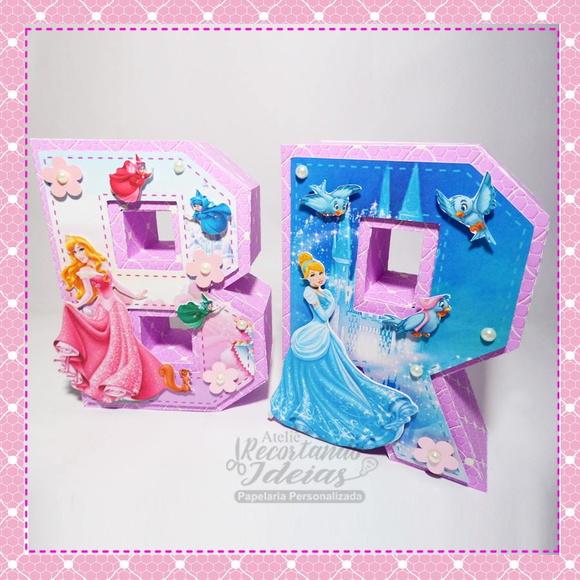 Letras 3d Princesas
