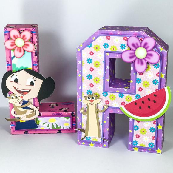 Letras 3d Show da Luna Rosa