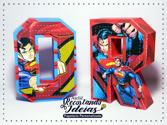 Letras 3D Super Homem