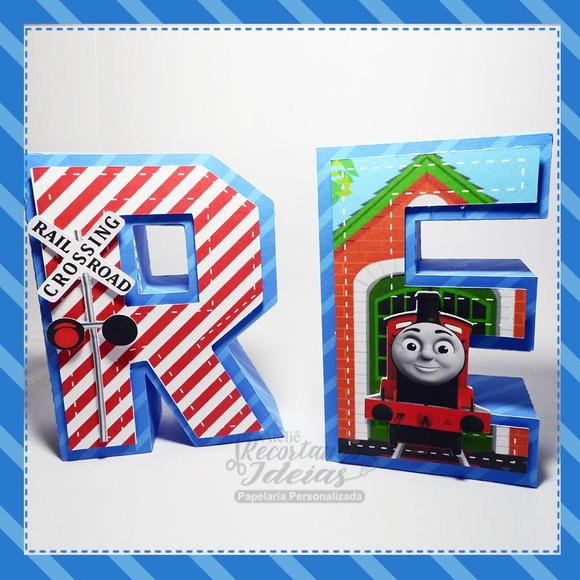 Letras 3D Thomas e seus Amigos