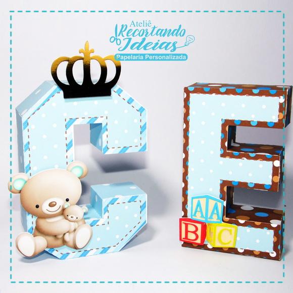 Letras 3d Ursinho