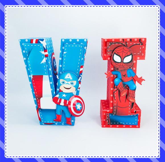 Letras 3d vingadores