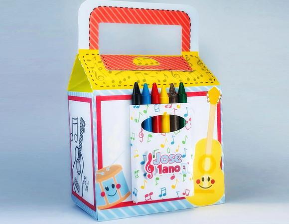 maleta para colorir instrumentos musicais - - 10 unidades