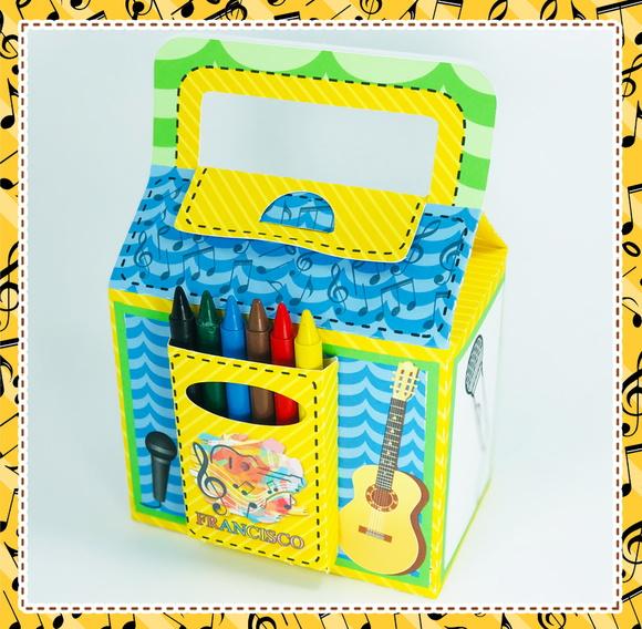 Maletinha para colorir Música