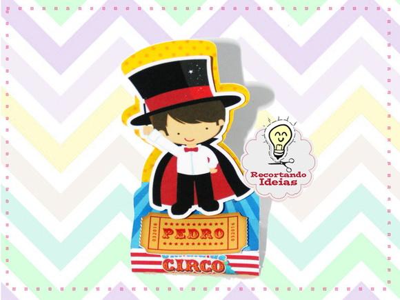 Porta Chocolate Circo - Mágico