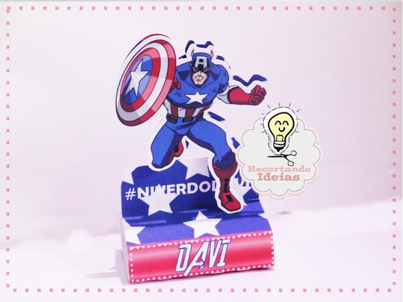 Porta Chocolate Capitão America