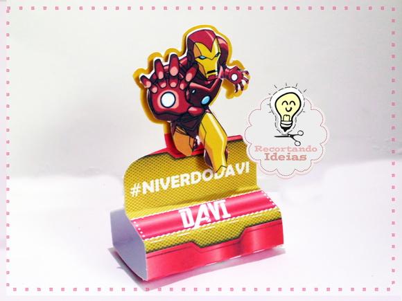 Porta Chocolate Duplo Homem de Ferro