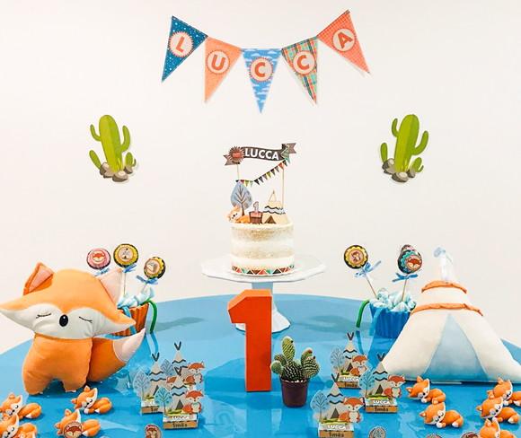 Raposinha kit festa raposa mesversário - frete grátis
