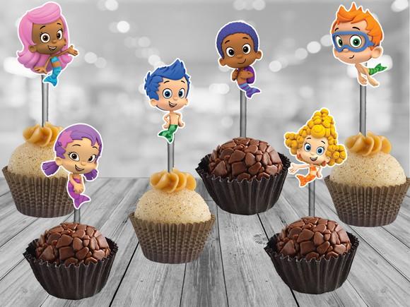 Topper bubble guppies - 100 unidades