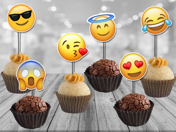 Topper Emoji - 100 unidades