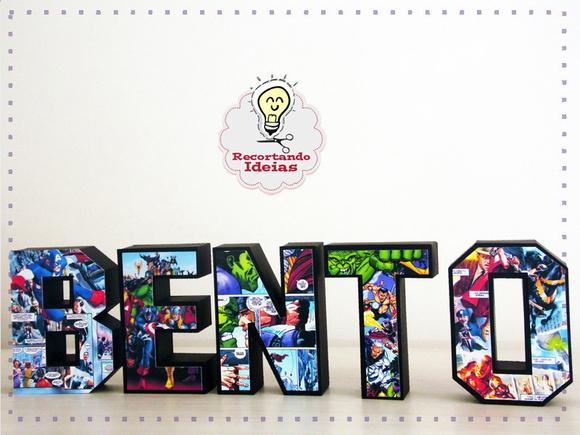 Vingadores letra 3d Scrap