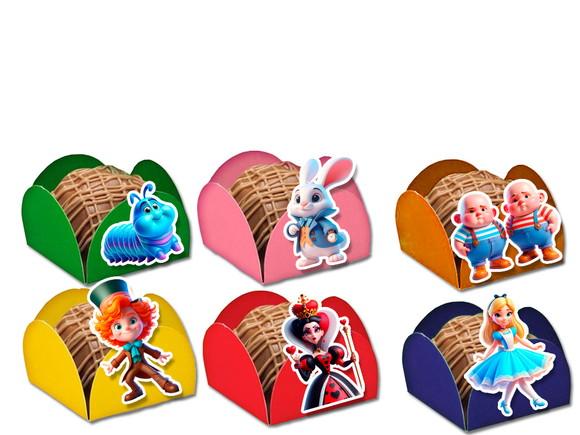 Forminhas para Doces Alice no País das Maravilhas
