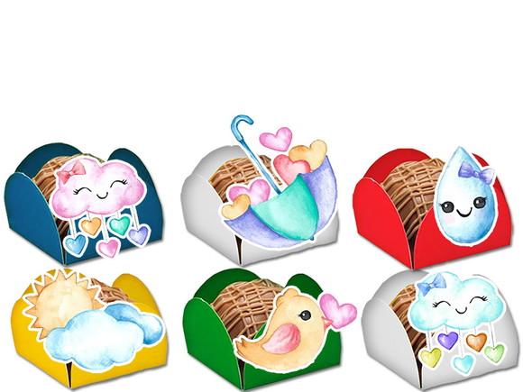 Forminhas para Doces Chuva de Amor