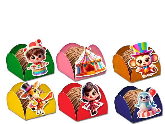 Forminhas para Doces Circo Palhaço 3d