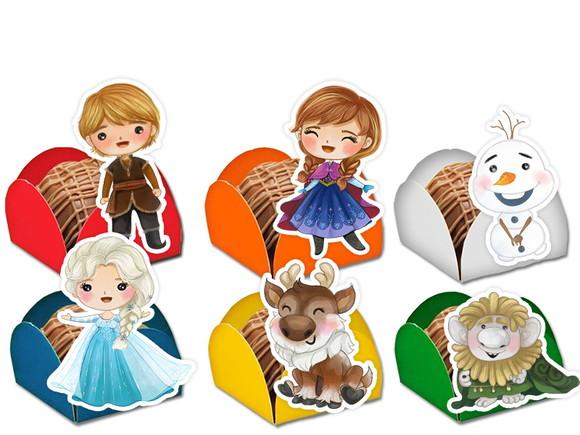 Forminhas para Doces Frozen Aquarelado