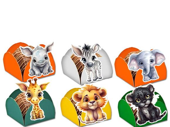 Forminhas para Doces Safari 3d