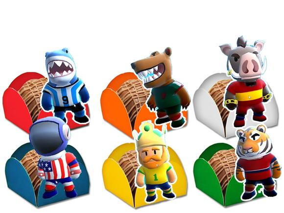 Forminhas para Doces Stumble Guys Mascotes Copa