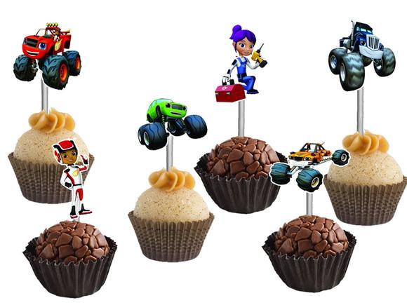 Topper para Docinhos Blaze Monster Machine