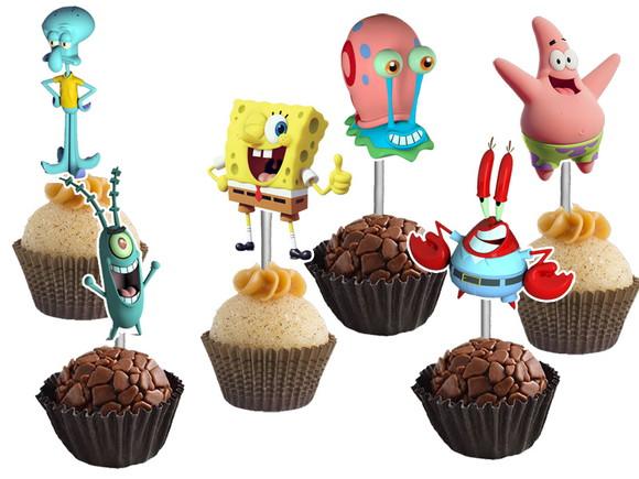 Topper para Docinhos Bob Esponja