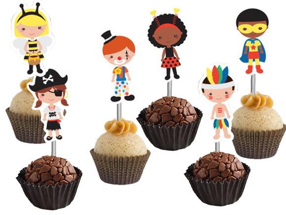Topper para Docinhos Carnaval Fantasias