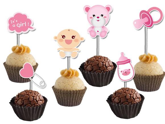 Topper para Docinhos Cha de Bebe Menina