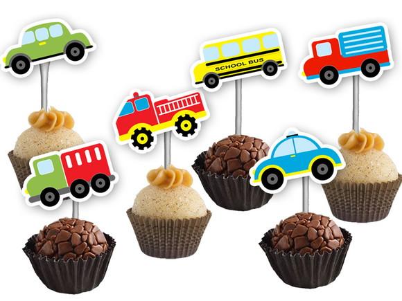 Topper para Docinhos Carrinhos