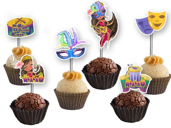 Topper para Docinhos Carnaval Folia