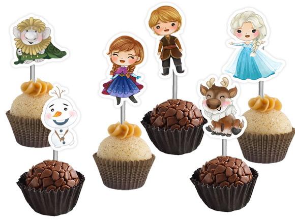 Topper para Docinhos Frozen Aquarela