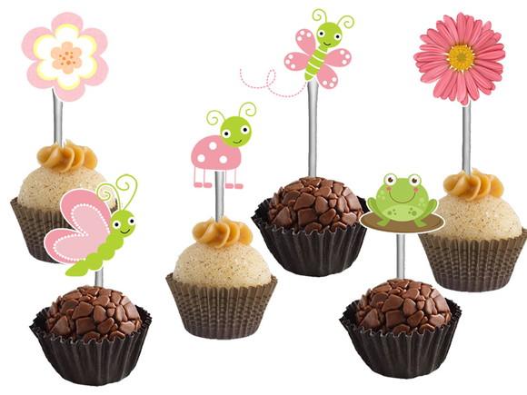 Topper para Docinhos Jardim Encantado
