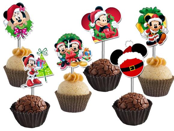 Topper para Docinhos Mickey de Natal