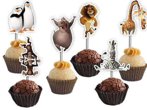 Topper para Docinhos Madagascar