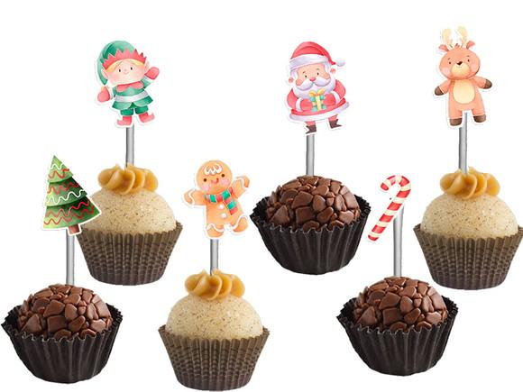 Topper para Docinhos Natal Aquarelado
