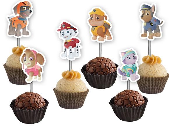 Topper para Docinhos Patrulha Canina Candy Color