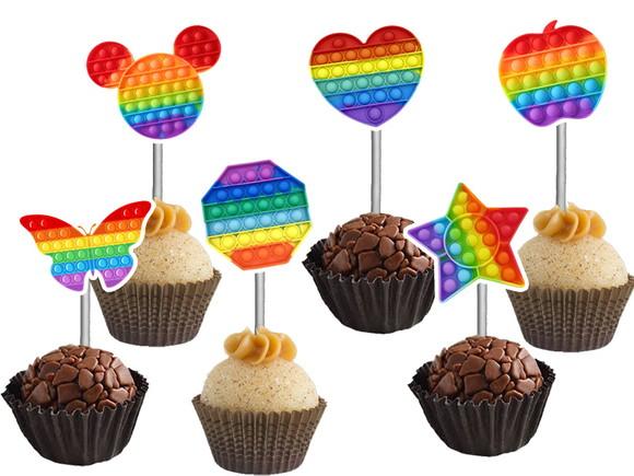 Topper para Docinhos Pop It Aquarela