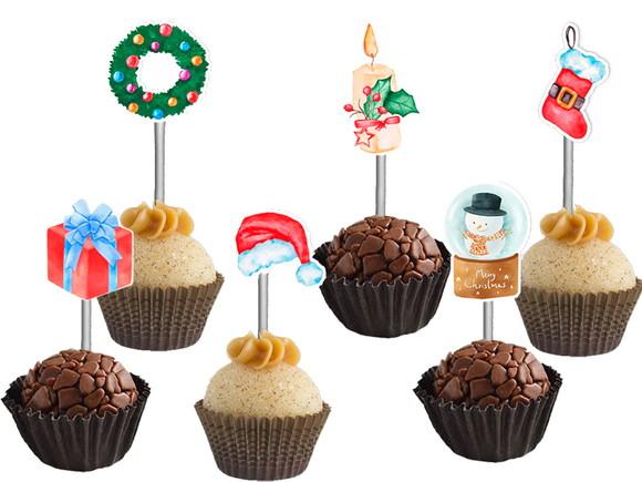 Topper para Docinhos Presentes de Natal