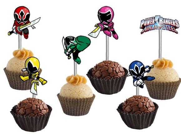 Topper para Docinhos Power Rangers Samurais