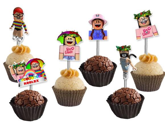 Topper para Docinhos Roblox Menina Bia
