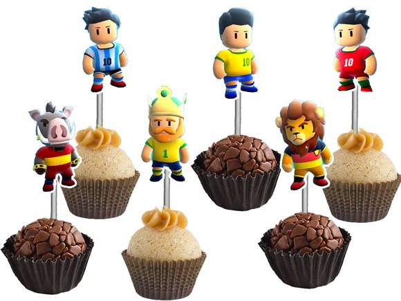 Topper para Docinhos Stumble Guys Futebol