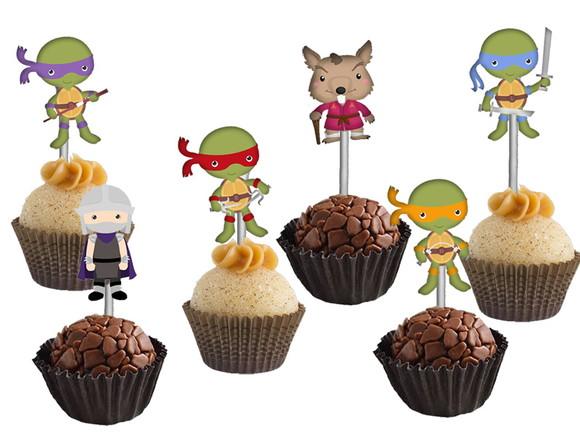 Topper para Docinhos Tartaruga Ninja