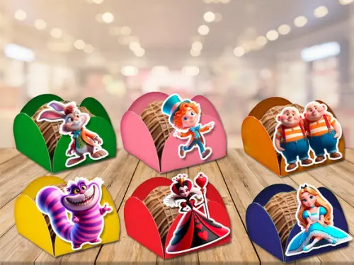 Forminhas para Doces Alice no País das Maravilhas
