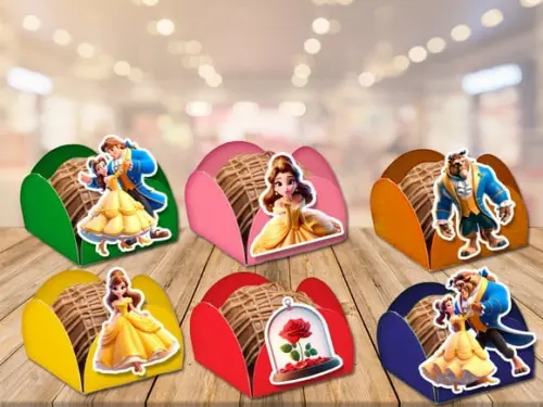 Forminhas para Doces a Bela e a Fera