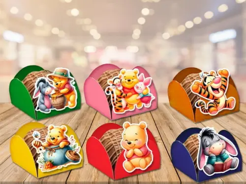 Forminhas para Doces Ursinho Pooh - 100 Unidades
