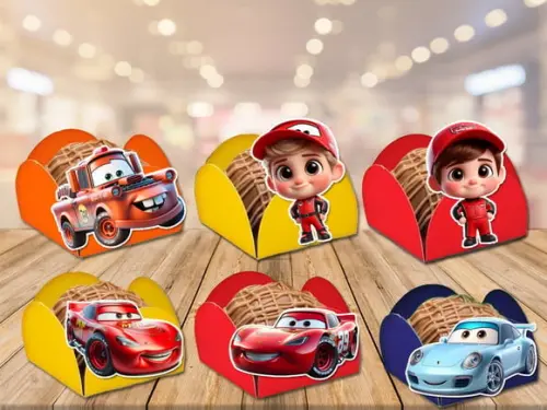 Forminhas para Doces Carros com Pilotos