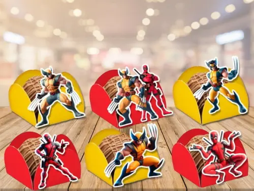 Forminhas para Doces Deadpool e Wolverine