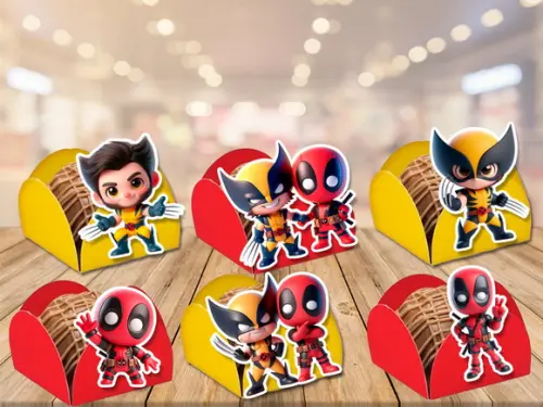 Forminhas para Doces Wolverine e Deadpool